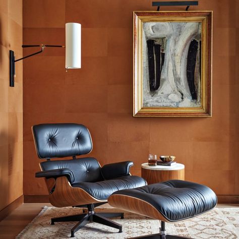 Bedroom Nook, Lounge Chair And Ottoman, Eames Chairs, Leather Lounge Chair, Luxe Interiors, Leather Lounge, Eames Lounge, Eames Lounge Chair, Eames Chair