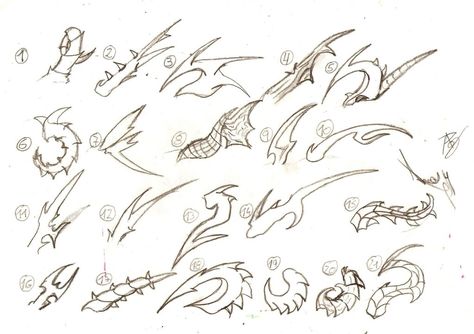 Horns Drawing References, Horns Reference, Horn Ideas, Drawing Dragons, Dragon Horns, Dragon Sketch, Dragon Drawing, Dragon Art, Drawing Base