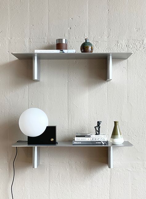 TDC: Cult NZ Welcomes &Tradition | Styling & Photography by Michelle Halford Mid Century Flat, Column Shelves, Yoga House, Palette Table, Room Partitions, Amazon Furniture, Retro Diy, Steel Shelves, Aluminum Shelves