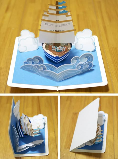 Popup Book, Hadiah Diy, Pop Up Books, Origami Bag, Paper Engineering, Pop Up Art, Paper Pop, Up Book, Pop Up Book