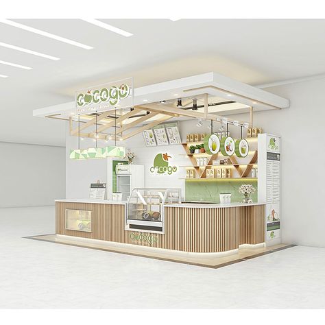 Fresh coconut milk smoothies juice kiosk food stall 3d design Coconut Stand Ideas, Open Kiosk Design, Food Booth Design, Juice Kiosk, Juice Bar Interior, Food Stand Design, Cafe Floor Plan, Small Shop Design, Food Stall Design