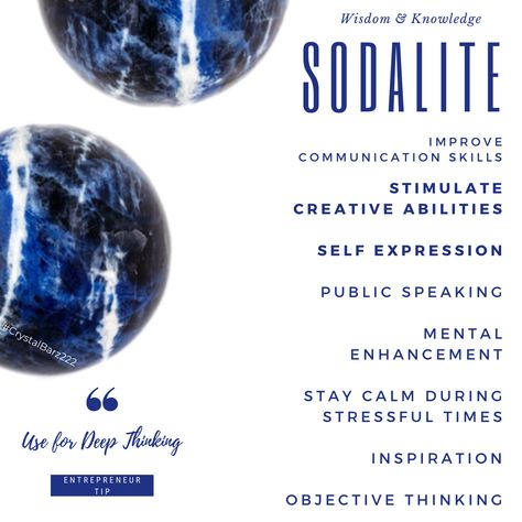 Sodalite Meaning Crystal Healing, Blue Sodalite Crystal Meaning, Sunset Sodalite Meaning, Sodalite Aesthetic, Sodalite Crystal Meaning, Communication Crystals, Sodalite Properties, Beginners Spirituality, Sunset Sodalite