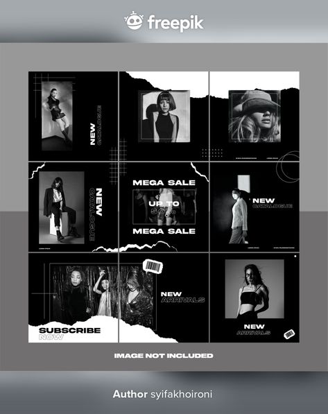 Black White Social Media Design, Black Social Media Design, Black And White Social Media Design, Social Media Black And White, Feed De Instagram Ideas Negocios, Black And White Branding, Black And White Graphic Design, Easy Photoshop Tutorials, Instagram Grid Design