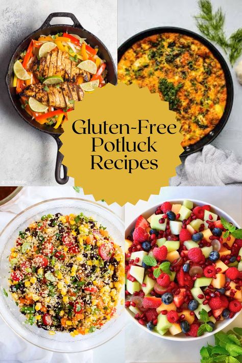 Best Gluten-Free Potluck Recipes - Gluten-Free Potluck Recipes Potluck Dishes Gluten Free Dairy Free, Gluten Free Vegetarian Potluck Recipes, Gluten Free Recipes For Potluck Parties, Gluten Free Potluck Ideas Simple, Gf Df Potluck Ideas, Christmas Potluck Ideas Gluten Free, Potluck Gluten Free Recipes, Gluten Free Vegan Potluck Recipes, Gluten Free Potluck Dishes