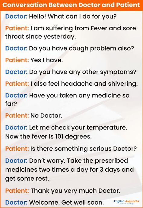 Conversation Between Doctor and Patient Short Conversations In English, Telephone Conversation English, English Conversation Worksheets, Dialogue Conversation, Conversation For Kids, Doctor And Patient, English Conversation For Kids, Conversation English, Speaking Activities English