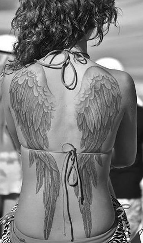 Angle Wing Tattoos, Chinese Tattoo Designs, Open Heart Tattoo, Angel Wings Tattoo On Back, Wing Tattoos On Back, Backpiece Tattoo, Wing Tattoo Designs, Moon Tattoo Designs, Angel Wings Tattoo