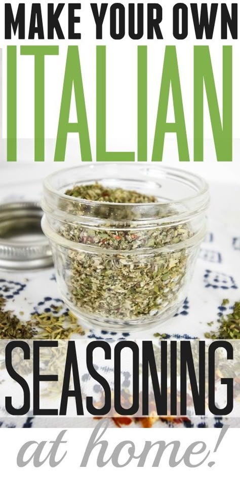 Homemade Italian Seasoning Recipe - The Creek Line House Italian Seasoning Recipe, Homemade Italian Seasoning, Homemade Dry Mixes, Homemade Seasoning, Homemade Spice Mix, Spice Blends Recipes, Diy Mixes, Spice Mix Recipes, Dry Rubs