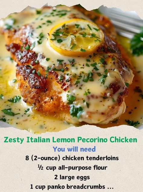 Zesty Lemon Pecorino Chicken, Italian Lemon Pecorino Chicken, Lemon Pecorino Chicken, Zesty Italian Lemon Pecorino Chicken, Cutlet Recipes, Chicken Lickin, Chicken Cutlet, Chicken Breast Recipes Baked, Cheap Meal Ideas