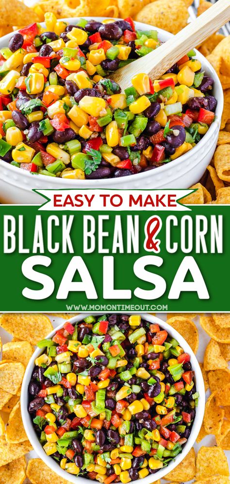 Enchilada Salad, Black Bean Corn Salsa Recipe, Corn And Black Bean Salsa, Bean Corn Salsa, Bean Salsa Recipe, Black Bean And Corn Salsa, Corn Bean Salsa, Corn And Black Bean, Black Bean Corn Salsa