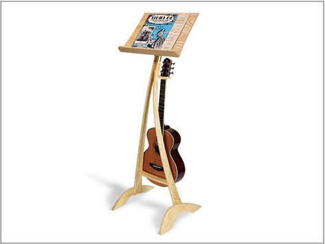 PROJECT: Wooden Music Stand Wooden Music Stand, Guitar Hangers, Music Stands, Template Video, Guitar Stands, Guitar Hanger, Project Plan, Canoe Paddle, Diy Musical Instruments