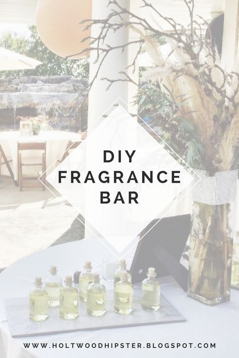 DIY Fragrance Bar by Holtwood Hipster Fragrance Bar, Perfume Bar, Candle Workshop, Diy Fragrance, Bohemian Bridal Shower, Fragrance Oil Blends, Diy Scent, Scent Bars, Oil Bar