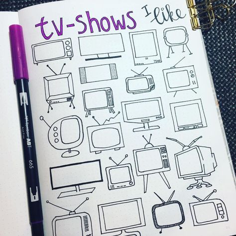 Shows To Watch, Bullet Journal Hacks, Wreck This Journal, Dot Journals, Bujo Inspiration, Journal Aesthetic, Bullet Journal Inspo, Sketchbook Journaling, Bullet Journal Doodles