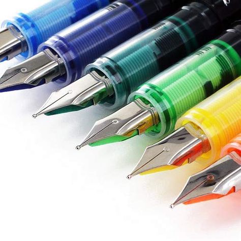 AmazonSmile : Thornton's Office Supplies Disposable Fountain Pens, Medium Point, Assorted Colors, Pack Of 12 (TOS-DFPAST12M) : Office Products Best Fountain Pen, Cute School Stationary, Cool School Supplies, Stationary Supplies, Point Light, Stationery Essentials, Line Sketch, Stationary School, Calligraphy Pens