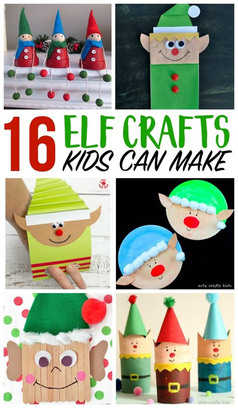 ELF CRAFTS FOR KIDS Elf Diy Crafts, Elf Crafts For Toddlers, Elf Crafts For Preschoolers, Elf Crafts For Kids, Elf Craft For Kids, Preschool Elves, Elf Craft, Activities For Kids Preschool, Elf Crafts