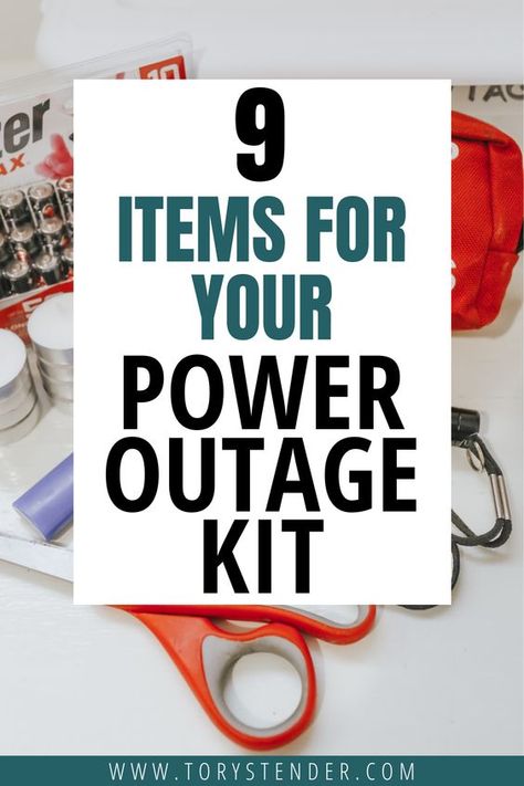 Items For Emergency Kit, Storm Emergency Kit, Emergency Items For Home, Power Outage Kit List, Emergency Power Outage Kit, Emergency Closet, Emergency Kit For Home, Power Outage Hacks, Survival Kit Diy