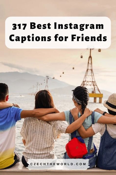 Best Instagram Captions for Friends (1) Instagram Post With Friends, Crazy Friends Caption, Funny Captions For Instagram, Bestfriend Captions For Instagram, Post With Friends, Friendship Captions, Family Captions, Best Instagram Captions, Travel With Friends