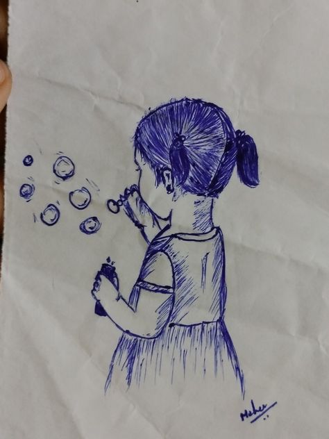 Are you an artist and want to try simple ball pen arts? Here are 5 easy and simple girl drawings Pen Arts, Ballpoint Pen Art, Ballpoint Pen Drawing, Ball Drawing, Pen Art Drawings, Girl Drawings, Sketches Simple, Pen Sketch, Simple Girl