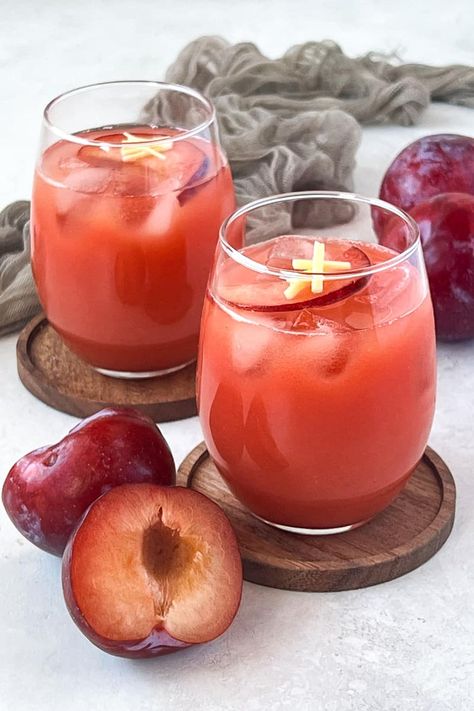 Plum Juice Recipes, Dinner Recipe For Family, Plum Drink, Sliced Ginger, Dinner Recipe Healthy, Recipe For Family, Plum Juice, Easy Dinner Recipes For Two, Recipe Healthy Dinner