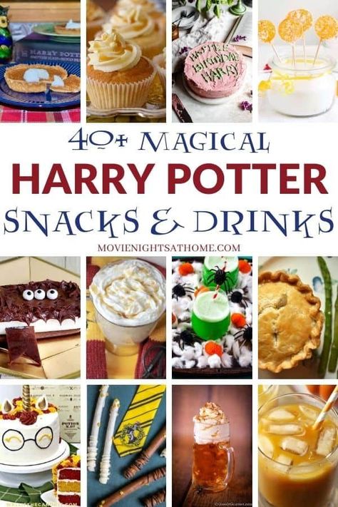 Harry Potter Food And Drink, Harry Potter Movie Night Food Ideas, Harry Potter Date Night Ideas Movie Marathon, Harry Potter Snacks Recipes, Harry Potter Party Appetizers, Harry Potter Snack Recipes, Harry Potter Party Food Labels, Harry Potter Savory Snacks, Harry Potter Pizza Ideas