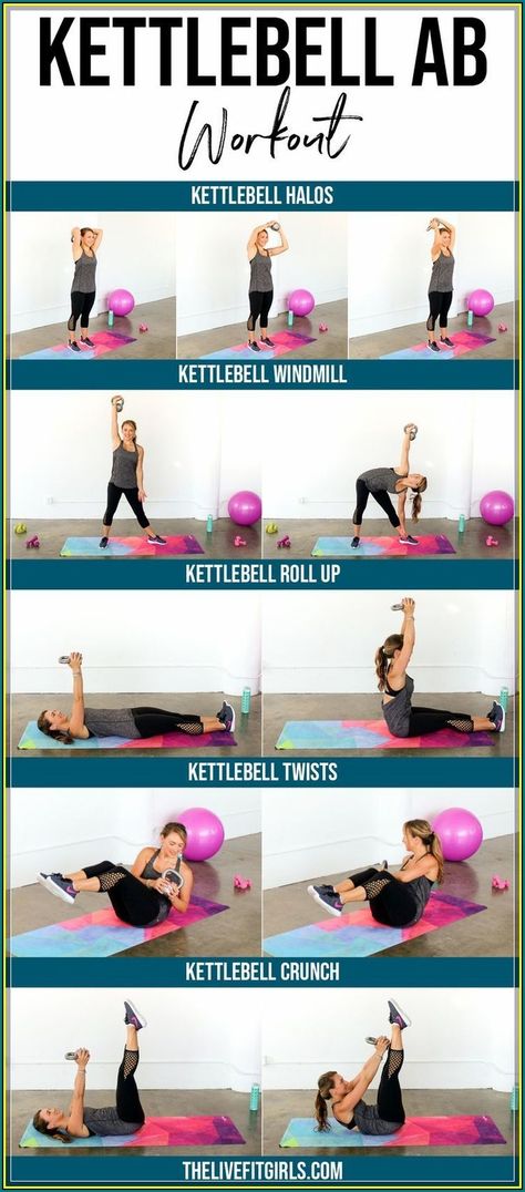 (ad) Inverted Curl to tummy Press ... A. Stand once feet hip-width set against apart, holding dumbbells in belly of thighs, palms facing body. B. bend elbows ... Kettlebell Ab Workout, Kettlebell Workout Routines, Kettle Bell Workouts, Kettlebell Benefits, Kettlebell Abs, Beachbody Workout, Kettlebell Cardio, Kettle Bells, Kettlebell Exercises