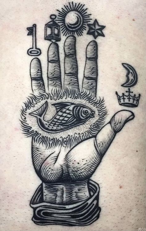 Magic Tattoo, Mystery Tattoo, Top Tattoos, Esoteric Tattoo, Alchemy Tattoo, Woodcut Tattoo, Engraving Tattoo, Medieval Tattoo, Occult Tattoo