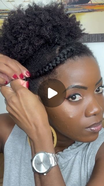 Two Afro Puff Hairstyles, Simple Short Natural Hairstyles, Natural Updos For Black Women, Easy 4c Hairstyles Short, Afro Hair Bun, Afro Puff Ponytail, Natural Hair Ponytail, Black Hair Updo Hairstyles, Bun Styles