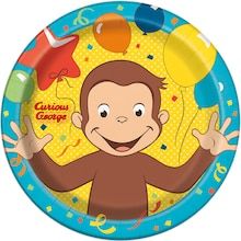 Curious George Party Ideas, George Birthday Party, Curious George Birthday Party, Tableware Ideas, Curious George Party, Confetti Birthday Party, Curious George Birthday, 2nd Birthday Party Ideas, Confetti Birthday