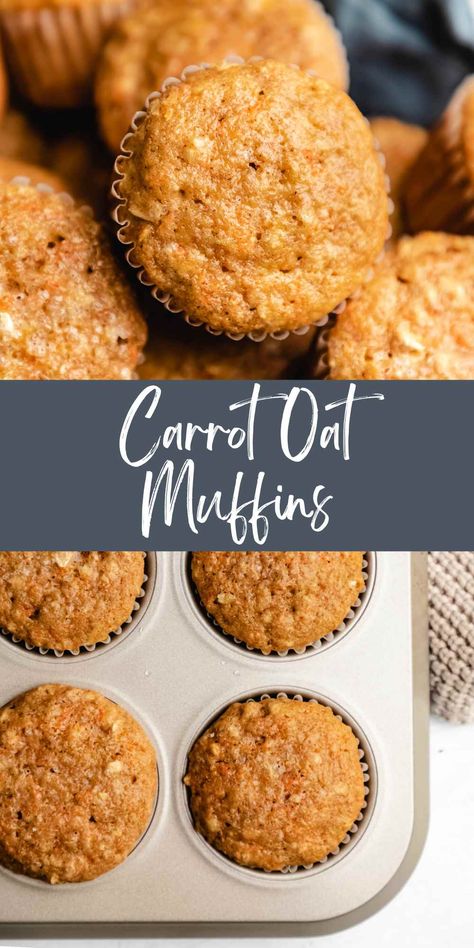 Carrot Oat Muffins - I Heart Eating Carrot Oat Muffins Healthy, Oats Carrot Muffins, Carrot Flax Muffins, No Baking Powder Muffins, Buttermilk Carrot Muffins, Carrot Oatmeal Muffins Healthy, Healthy Oat Cupcakes, Oat Flour Carrot Muffins, Carrot Cake Oatmeal Muffins