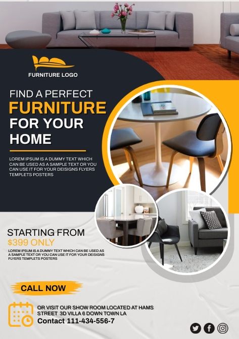 Funiture Smart Design Chair, Furniture Design Graphic, Text Creative Design, Business Ads Design, Furniture Graphic Design Poster, Poster Furniture Design, Furniture Sale Poster Design, A4 Advertisement Design, Furniture Promotion Design