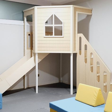 Indoor Climbing Frames for Kids in Dubai, Abu Dhabi, UAE - Moon Kids Home Playhouse With Slide, Indoor Play Equipment, Wall Alcove, Toddler Slide, Kids Indoor Playground, Wall Frame Set, Preschool Rooms, Indoor Climbing, Climbing Frame