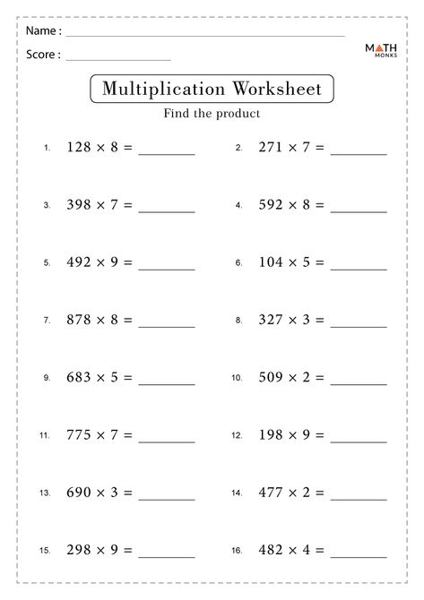 5th Grade Multiplication Worksheets with Answer Key Grade 5 Multiplication Worksheets, Fifth Grade Math Worksheets Free, 5th Class Maths Worksheets, Math 4th Grade Worksheets, 3rd Grade Homeschool Ideas, Third Grade Multiplication Worksheets, 4th Grade Multiplication Worksheets, 5th Grade Math Worksheets, 4th Grade Multiplication