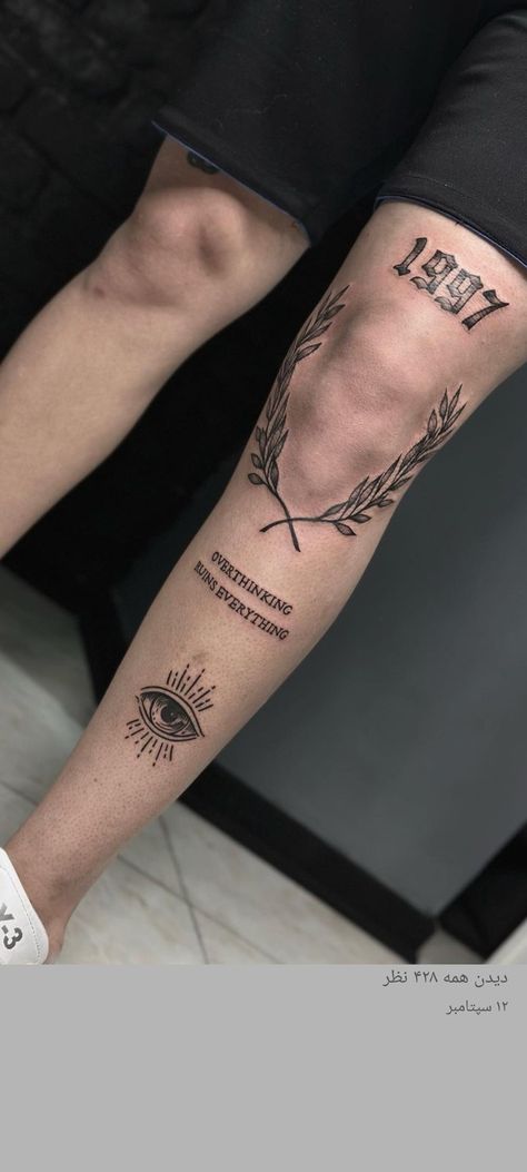 Men’s Tattoo On Knee, Tattoo Designs Men Leg Ideas, Foot Tattoo For Men, Leg Tattoo Minimalist, Hip Tattoos Men, German Tattoo For Men, Best Leg Tattoos Men's, Men Leg Tattoo Ideas Design, Tattoos Above Knee