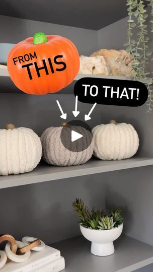 Fuzzy Pumpkins, Halloween Interior, Fall Creations, Hobby Lobby Crafts, Dollar Tree Pumpkins, Fall Pumpkin Crafts, Fall Decor Diy Crafts, Fall Decor Dollar Tree, Dollar Tree Halloween