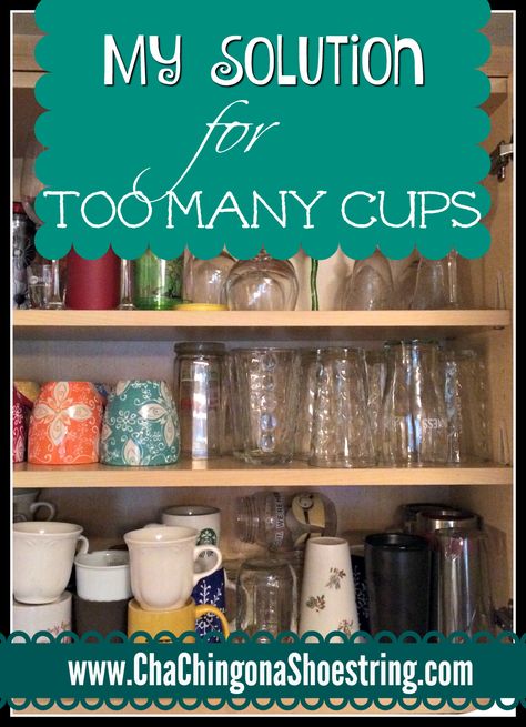 Coffee Cup Storage, Mug Storage, Furniture Kitchen Island, Diy Mud Kitchen, Kitchen Furniture Diy, Water Bottle Storage, Kitchen Cabinets Diy, Kitchen Cups, Cup Storage