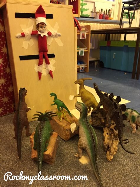 10 Elf On The Shelf Ideas for the Classroom – Rock My Classroom Preschool Elves, Elf In The Shelf Ideas, Christmas Eyfs, Classroom Elf On The Shelf, Eyfs Christmas, Elf On The Shelf Classroom, Elf Classroom, Dino Christmas, Elf Shenanigans