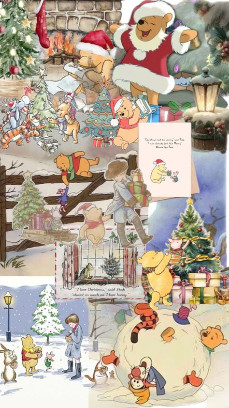 Winnie the pooh wallpaper Winter Winnie The Pooh Wallpaper, Winnie The Pooh Wallpaper Christmas, Disney New Years Wallpaper, Christmas Wallpaper Winnie The Pooh, Christmas Winnie The Pooh Wallpaper, Pooh Christmas Wallpaper, Winnie The Pooh Christmas Wallpapers, Harry Potter Christmas Dinner, Pooh Wallpaper Aesthetic