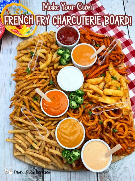 Make Your Own French Fry Charcuterie Board! French Fry Charcuterie Board Ideas, Fry Charcuterie Board Ideas, Frycuterie Board, Fries Board Ideas, Hockey Charcuterie Board, French Fry Board Ideas, Fry Bar Ideas, French Fry Charcuterie Board, Fries Charcuterie Board