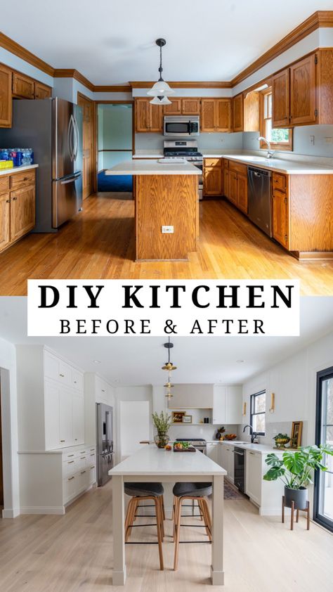 Kitchen Update On A Budget Diy, Diy Kitchen Remodel Before And After, Kitchen Repaint Before And After, Cool Renovation Ideas, Cheapest Kitchen Remodel, No Demo Reno Kitchen Before And After, Kitchen Make Over On A Budget Before And After, Kitchen Layout Remodel Before And After, Renovating Before And After