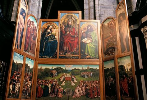 On the trail of the Ghent Altarpiece, the world’s most stolen artwork Ghent Altarpiece, Van Eyck, Jan Van Eyck, Gothic Cathedrals, February 15, Art Historian, Ancient Artifacts, Museum Of Fine Arts, Art Studies