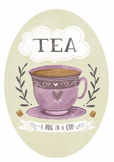 Tea is a hug in a cup by Lindsay Dale Tee Kunst, Tea Quotes, Cuppa Tea, Animal Illustrations, My Cup Of Tea, Tea Art, Tea Cup And Saucer, A Hug, Pinterest Account