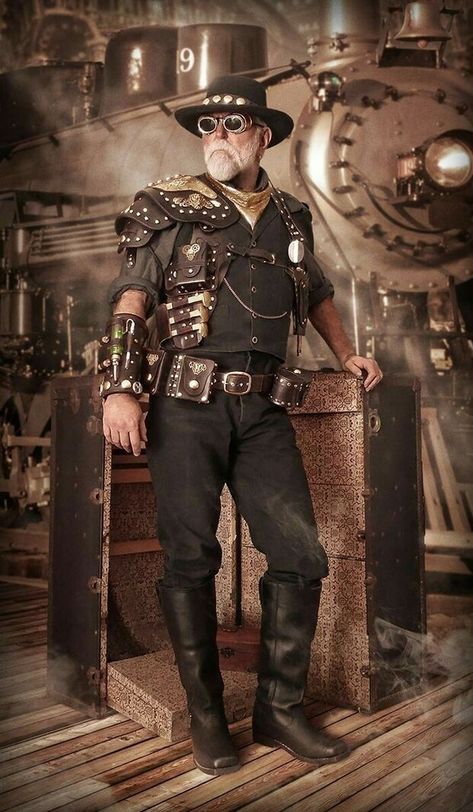 Steampunk Gunslinger, Steampunk Cowboy, Steampunk Armor, Atomic Punk, Steampunk Mode, Steampunk Clothes, Moda Steampunk, Steampunk Man, Steampunk Outfits