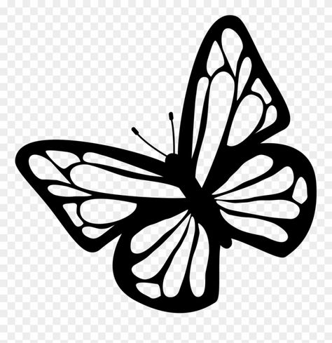 Butterfly Clipart Black And White, Black And White Library, Banner Black And White, White Library, Black And White Outline, Banner Black, Butterfly Clipart, Butterfly Svg, Clipart Black And White