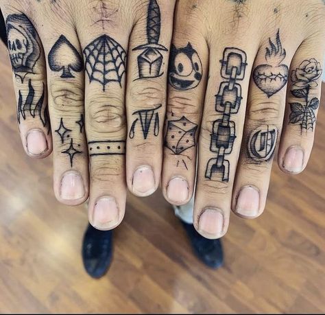 Men Finger Tattoos, Acab Tattoo, Knuckle Tattoo, Small Finger Tattoos, Finger Tats, Knuckle Tattoos, Hand And Finger Tattoos, Finger Tattoo Designs, Muster Tattoos