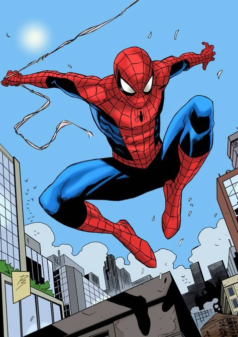 Spiderman Comic Drawing, Spiderman Comic Icons, Spiderman Comic Panels, Spider Man Comic Panel, Spiderman Poses Reference, Spiderman Reference, Spider Man Reference, Spiderman Poses, Spiderman Painting