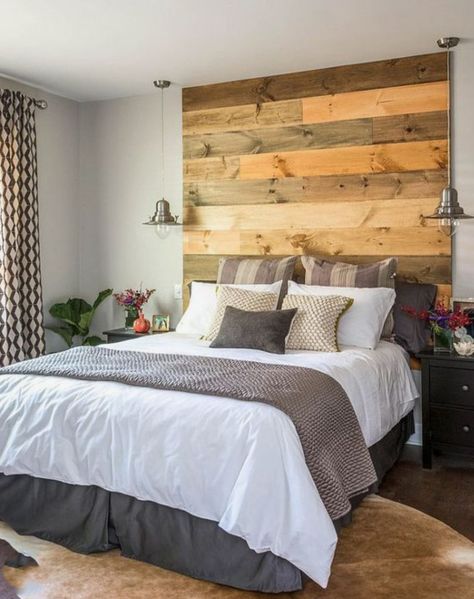 One of the important areas inside the home to create good Feng Shui is the master bedroom. Read all our tips on our Feng Shui Friday blog today!  📸: housely.com  #fengshuifriday #fengshui #masterbedroom #yinyang #bedroom #bedroomgoals #bedroominspo #bedroominspiration #bedrooms #yinandyang #wood #yin #yang #tips #fengshuitips #fengshuilifestyle Wood Wall Headboard, Diy Pool Ideas, Wood Walls Bedroom, Wall Headboard, Bedroom Designs For Couples, Design Ložnic, Diy Easter Basket, Headboard Ideas, Easy Diy Ideas