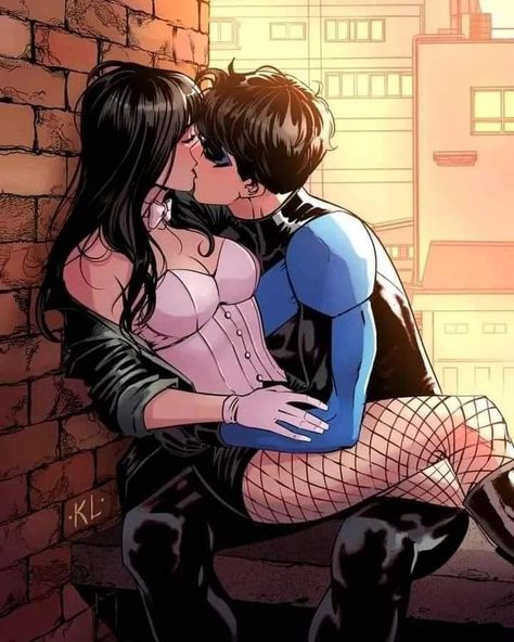 Nightwing Zatanna, Dc Batgirl, Nightwing And Starfire, Relationship Comics, Dc Comics Artwork, Dc Comics Characters, Batman Family, Dc Characters, Young Justice