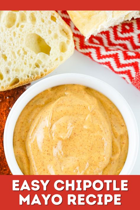 Spice up your tacos, burgers and almost anything with this delicious chipotle mayo recipe. Here is how to make it! Mayo Chipotle Sauce, Easy Chipotle Mayo, How To Make Chipotle Mayo, Jersey Mikes Chipotle Mayo Recipe, Chipotle Mayo Recipe Easy, Chipotle Mayo Sauce, Chipotle Mayo Recipe, Burger Sauces, Diy Condiments