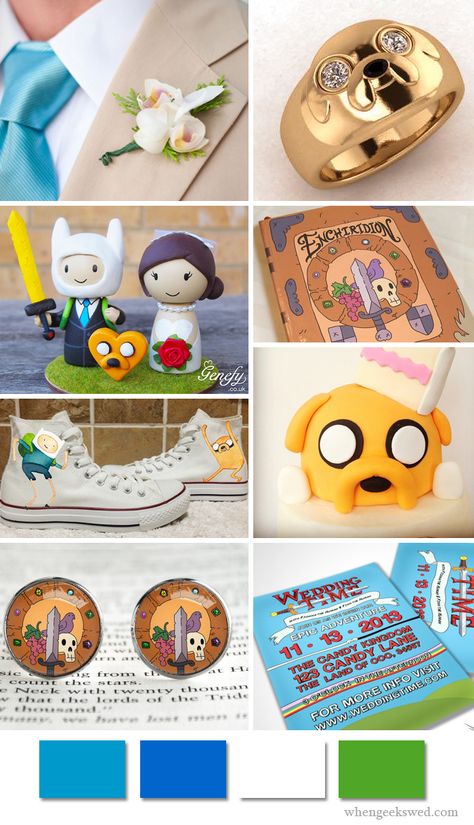 Adventure Time Wedding Theme, Adventure Time Wedding, Adventer Time, Finn Adventure Time, Nerd Wedding, Geeky Wedding, Offbeat Wedding, Geek Wedding, Harry Potter Wedding