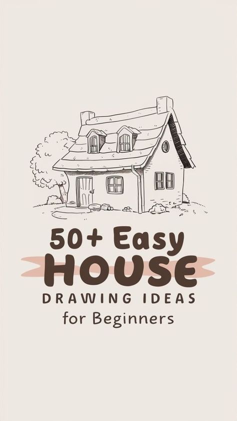 Looking for inspiration to start drawing houses? Discover 50+ easy and creative house drawing ideas perfect for beginners! Whether you're just starting or looking to improve your skills, these simple designs will help you create charming illustrations step by step. From cozy cottages to modern homes, there's something for every budding artist. Pin now and start your drawing journey today! #HouseDrawing #DrawingIdeas #BeginnerArt #EasyDrawings #ArtInspiration #Sketching Easy House Drawing Step By Step, Pencil Sketches Creative Inspiration Easy, Drawing Houses Step By Step, Watercolor Cottage Simple, Procreate House Drawing, Cozy House Drawing, Whimsical Houses Drawing, How To Draw Houses Step By Step, Cool Pencil Drawings Easy Step By Step