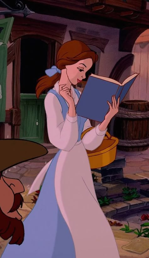 Belle reading. For tattoo. Disney Core, Belle Aesthetic, Disney Princess Fashion, Tale As Old As Time, Princess Belle, Pinturas Disney, Disney Beauty And The Beast, Old Disney, Disney Aesthetic